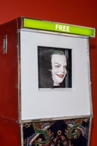 Gas station - 128x60x65 cm - Stainless Steel- fiberglass -Handmade rug -Stone –Interactive - Edition 1-3