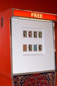 Gas station - 182x60x65 cm - Stainless Steel -Handmade rug - stone - Edition 1-3