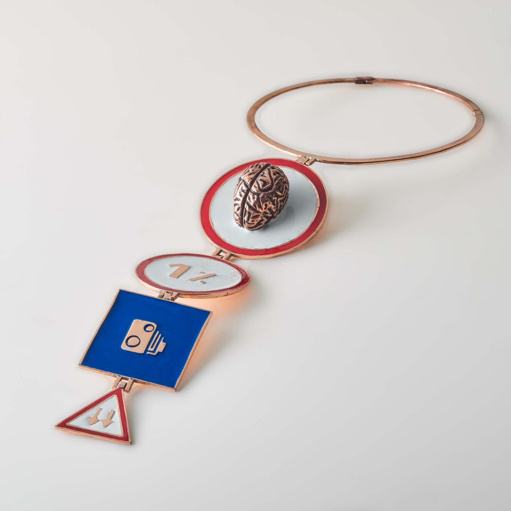 Identity Crisis -Necklace- Bronze & Enamel -2018