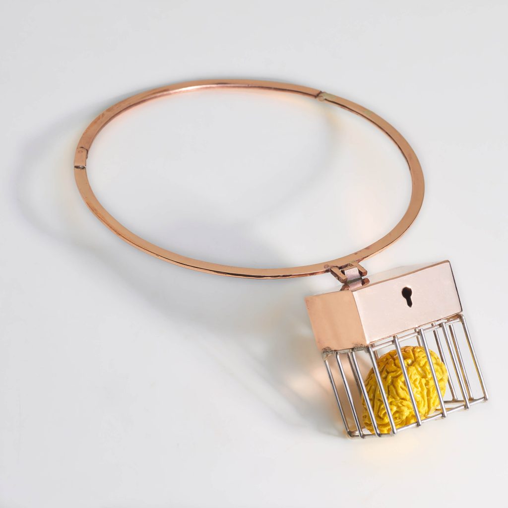 Identity crisis -Necklace - Silver-bronze &resin- 2018